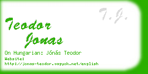teodor jonas business card