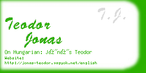 teodor jonas business card